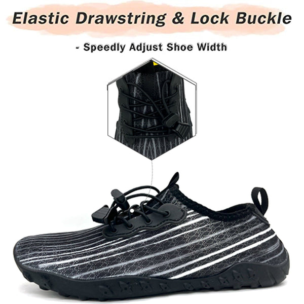For Men And Women Soft Breathable Slip On Aqua Socks Swim Beach Pool Surf Yoga (Black Size Us 9.5) Water Shoes