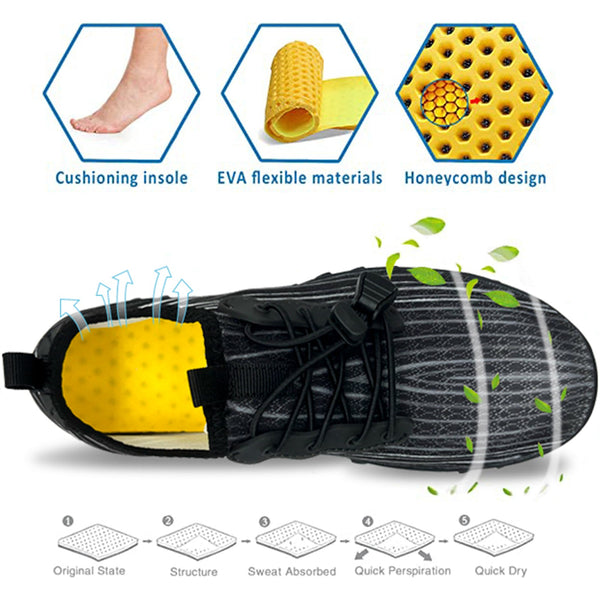 For Men And Women Soft Breathable Slip On Aqua Socks Swim Beach Pool Surf Yoga (Black Size Us 9.5) Water Shoes