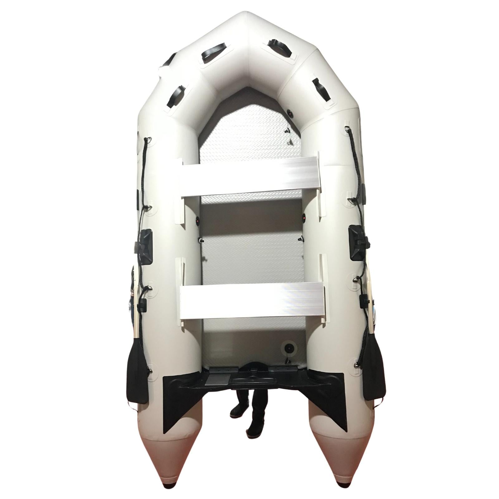 3.6M Grey Inflatable Dinghy Boat Hard Air Deck Floor | Fishing Rescue & Dive Ready Inflatables