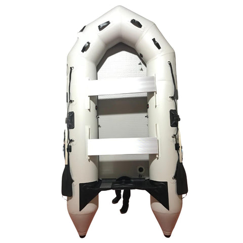 3.6M Grey Inflatable Dinghy Boat Hard Air Deck Floor | Fishing Rescue & Dive Ready Inflatables