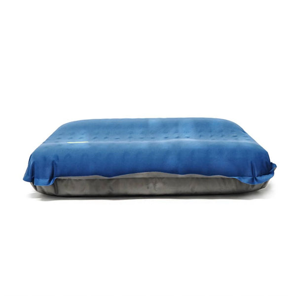 Self Inflating Camping Pillow With Ergonomic 4D Support Blue Inflatable Pillows