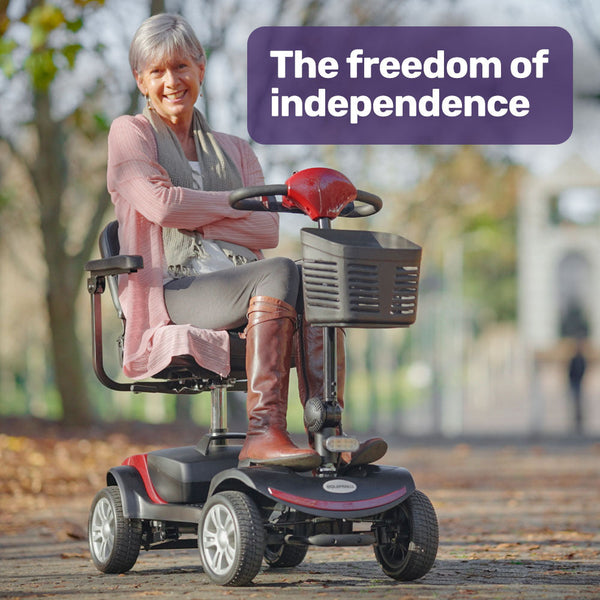 Equipmed Mobility Scooter Electric Motorised Power Portable 4 Wheel Folding Mobility Scooters