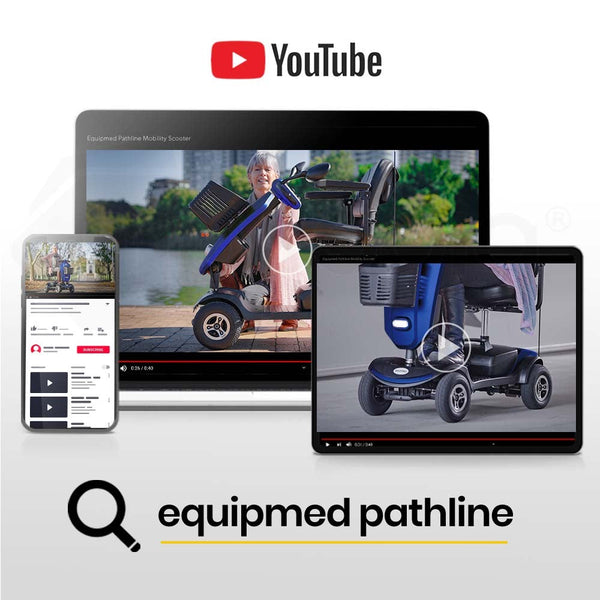 Equipmed Electric Mobility Scooter For Elderly Motorized Riding Older Adults Aid Portable Mobility Scooters