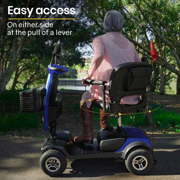 Equipmed Electric Mobility Scooter For Elderly Motorized Riding Older Adults Aid Portable Mobility Scooters