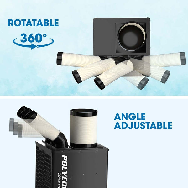 Polycool 6.5Kw Portable Industrial Spot Cooler With Triple Cooling Ducts Portable Air Conditioners