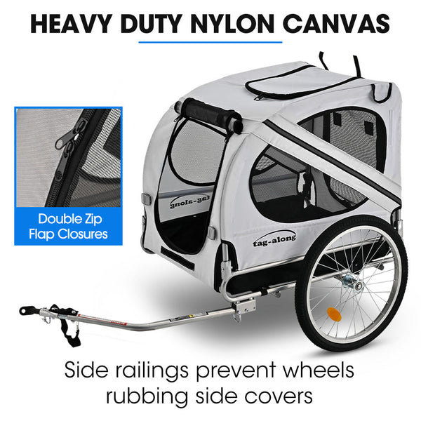 Pet & Cargo Bike Trailer Bicycle Carrier Grey Trailers