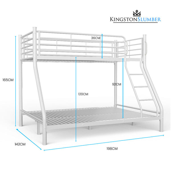 Kingston Slumber Metal Single Over Double Bunk Bed Frame Matte White


Kingston Single Bed Frames