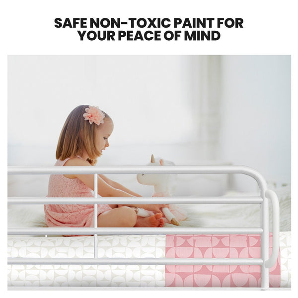 Kingston Slumber Single Metal Bunk Bed Frame Modular Design Matte White Furniture Single Bed Frames