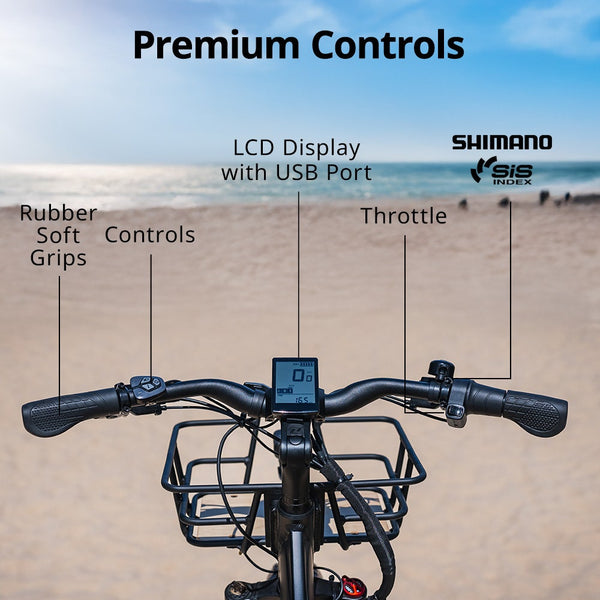 Electric Fat Tyre Tricycle 500W Throttle Hydraulic Disc Brakes Alloy Frame Suspension Black Electric Bicycles