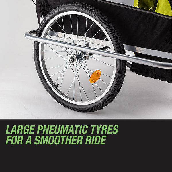 Tag Along Kids Bike Trailer Bicycle Pram Stroller Children Jogger Yellow Trailers