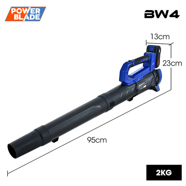 Powerblade Bw4 20V Cordless Electric Leaf Blower Kit With Battery And Fast Charger Leaf Blowers