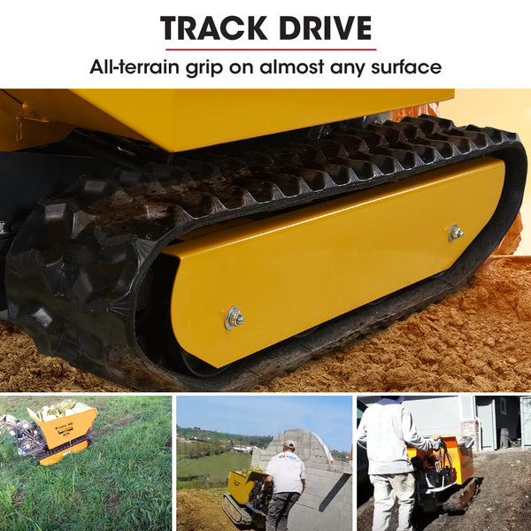 Baumr Ag Motorised Tracked Wheelbarrow Dumper Briggs & Stratton Cr950 Petrol Engine 500Kg Capacity Wheelbarrows Carts Wagons