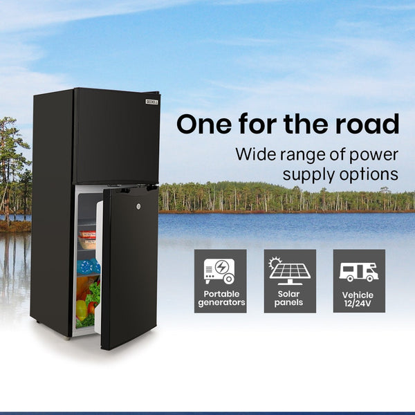 125L Upright Fridge 12V/24V For Motorhome Black Portable Fridges