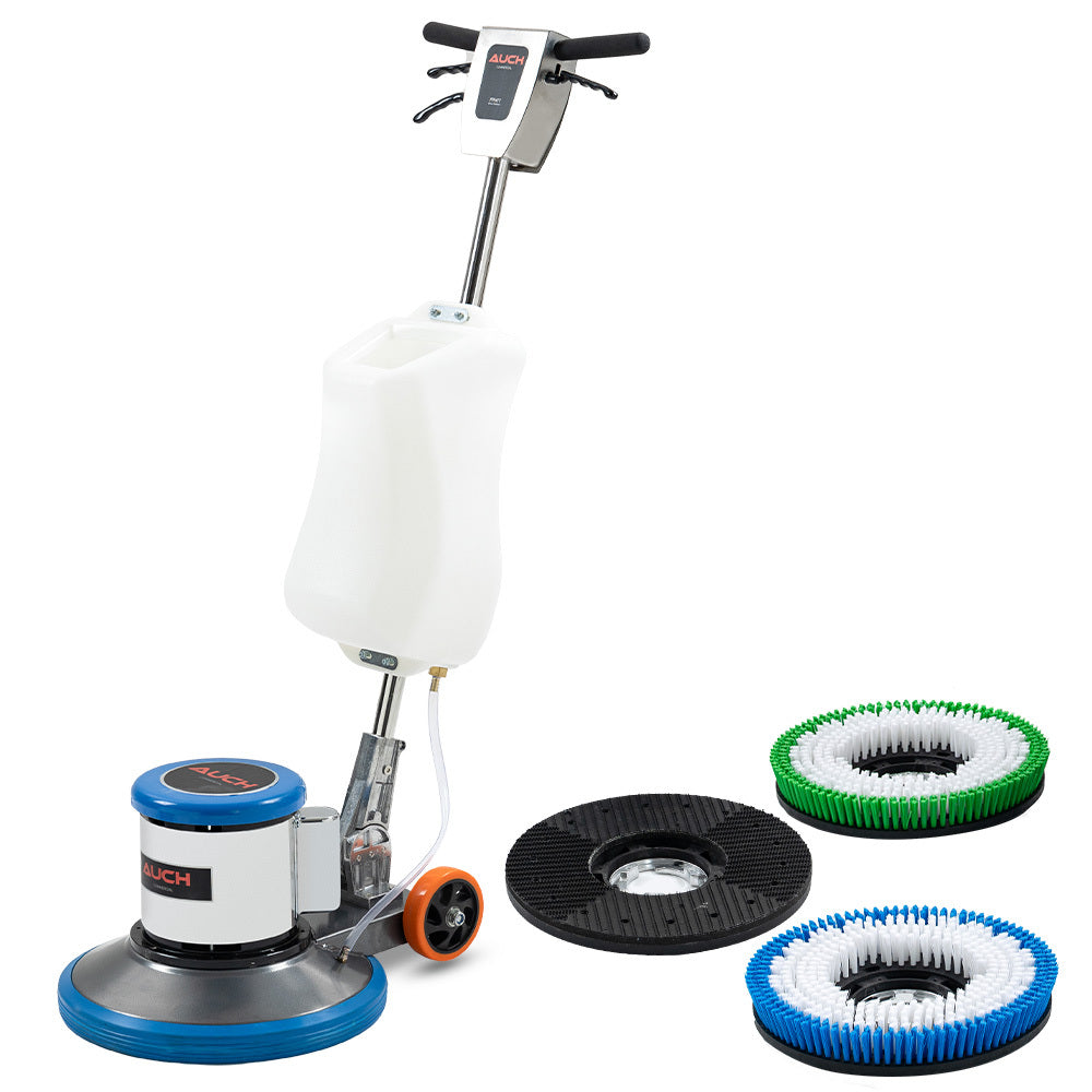 Auch 17" Commercial Orbital Scrubber & Polisher Hard Floor Buffer Carpet Cleaner 12L Solution Tank Brushes Mops Brooms & Scrubbers