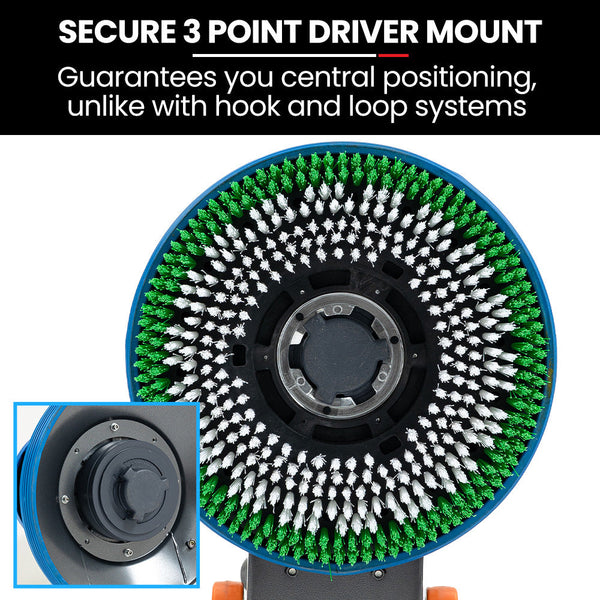 Auch 17" Commercial Orbital Scrubber & Polisher Hard Floor Buffer Carpet Cleaner 12L Solution Tank Brushes Mops Brooms & Scrubbers