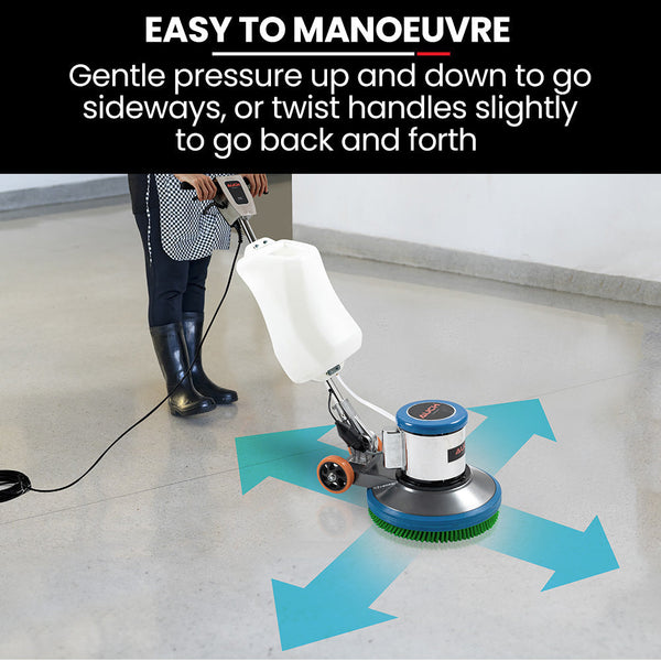 Auch 17" Commercial Orbital Scrubber & Polisher Hard Floor Buffer Carpet Cleaner 12L Solution Tank Brushes Mops Brooms & Scrubbers
