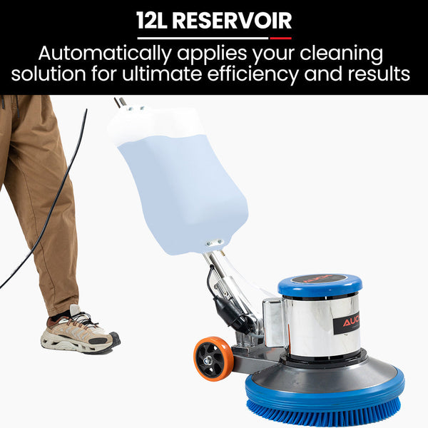 Auch 17" Commercial Orbital Scrubber & Polisher Hard Floor Buffer Carpet Cleaner 12L Solution Tank Brushes Mops Brooms & Scrubbers