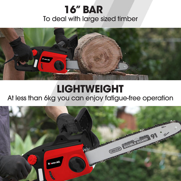 Baumr Ag 2000W Electric Chainsaw 16 Inch Oregon Bar And Chainsaws