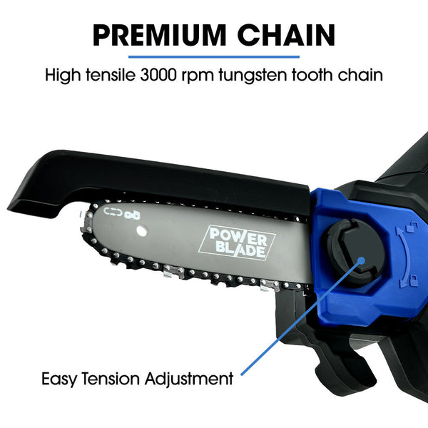 Powerblade Sw6 20V Cordless Mini Chainsaw Skin Only Electric Battery Powered Tree Pruner Chainsaws