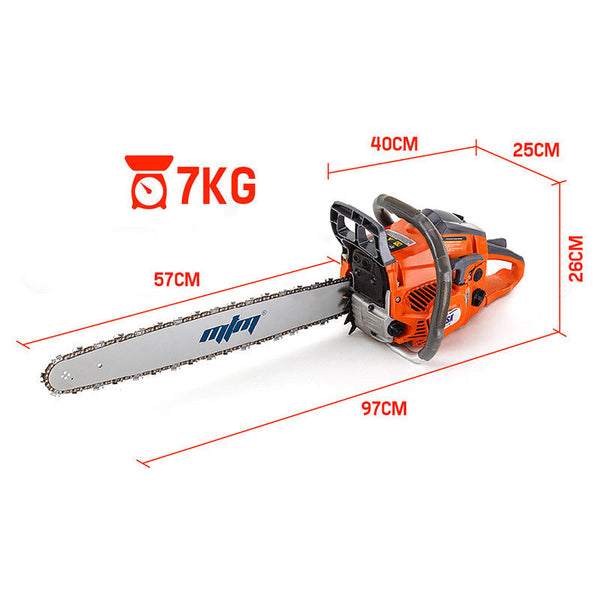 Mtm Mttm Petrol Commercial Chainsaw 22 Bar E Start Tree Pruning Saw Top Handle Chainsaws