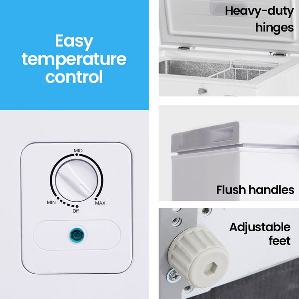 Gecko 100L Chest Freezer 12V/24V/240V For Motorhome And White Mini Fridges