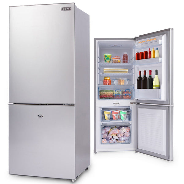 139L Upright Portable Fridge Freezer 12V/24V For Motorhome And Caravan Silver Portable Fridges