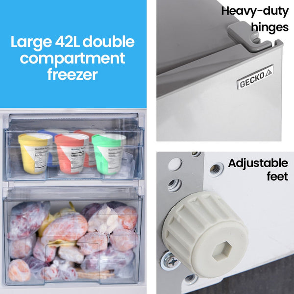 139L Upright Portable Fridge Freezer 12V/24V For Motorhome And Caravan Silver Portable Fridges