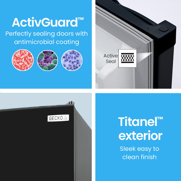 142L Upright Portable Fridge Freezer 12V/24V For Motorhome And Caravan Black Portable Fridges