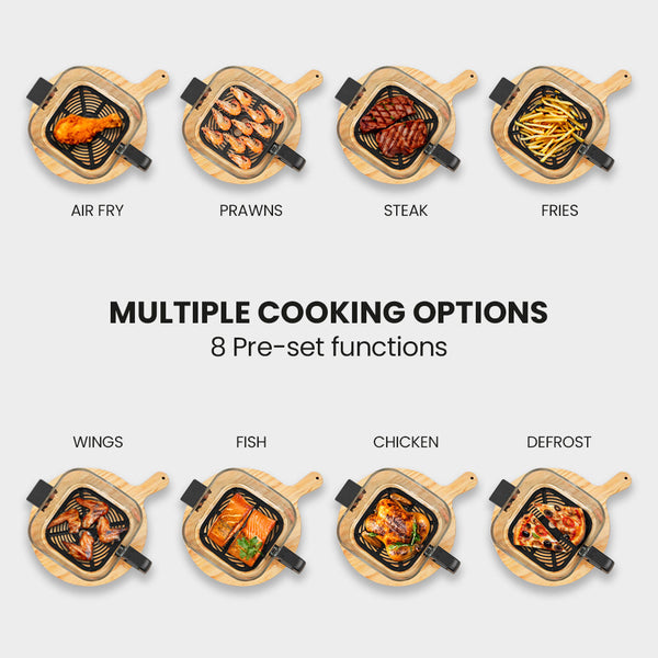 6.5L Air Fryer Electric Digital Airfryer With Glass Container Black Air Fryers