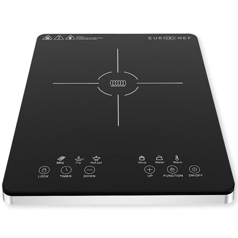Induction Cooktop 2000W 9 Heat Levels Fast Electric Portable Cooker Touch Controls Cooktops