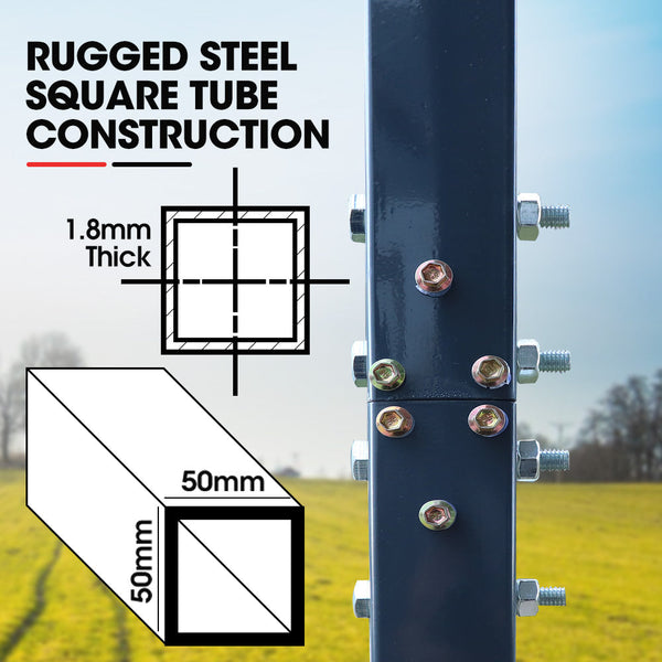 Single Carport Shed 3.3 X 6 2.9M Galvanised Steel Frame Powder Coated Gable Roof Shelter Caravan Boat Tractor Agricultural Sheds Summerhouses Carports