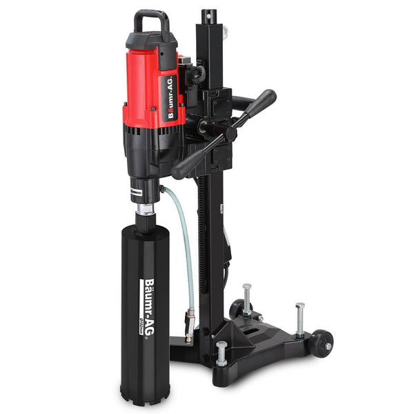 Baumr Ag 3200W 280Mm Wet/Dry Core Drill W/ Wheeled Stand & 102Mm Bit Combo For Concrete Coring Hole Drilling Corded Drills
