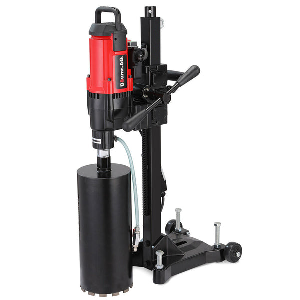 Baumr Ag 3200W 280Mm Wet/Dry Core Drill W/ Wheeled Stand & 127Mm Bit Combo For Concrete Coring Hole Drilling Corded Drills