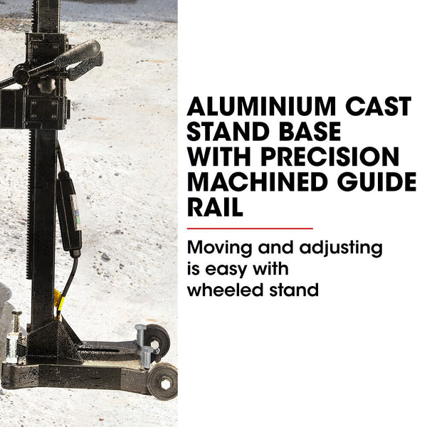 Baumr Ag 3200W 280Mm Wet/Dry Core Drill W/ Wheeled Stand & 127Mm Bit Combo For Concrete Coring Hole Drilling Corded Drills