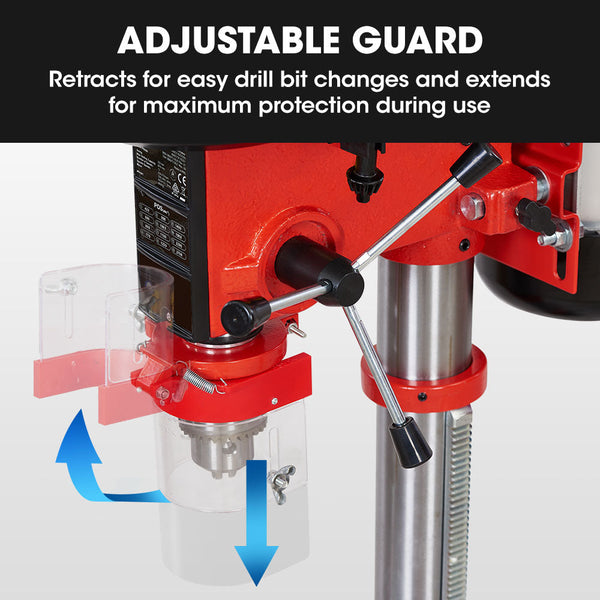 Baumr Ag Dp15 600W 10" Pedestal Bench Drill Press 12 Speeds 16Mm Chuck (Dp15 Ii) Drill Presses