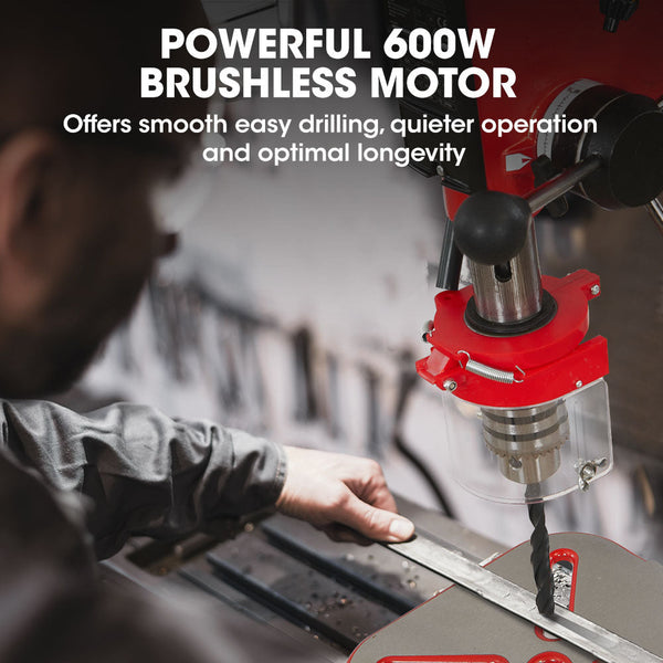 Baumr Ag 600W 12" Pedestal Bench Drill Press Speeds 16Mm Chuck (Dp17) Corded Drills