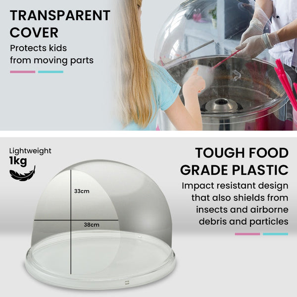 1100W Commercial Fairy Floss Machine Cotton Candy Maker With Bubble Cover Fairy Floss Machines