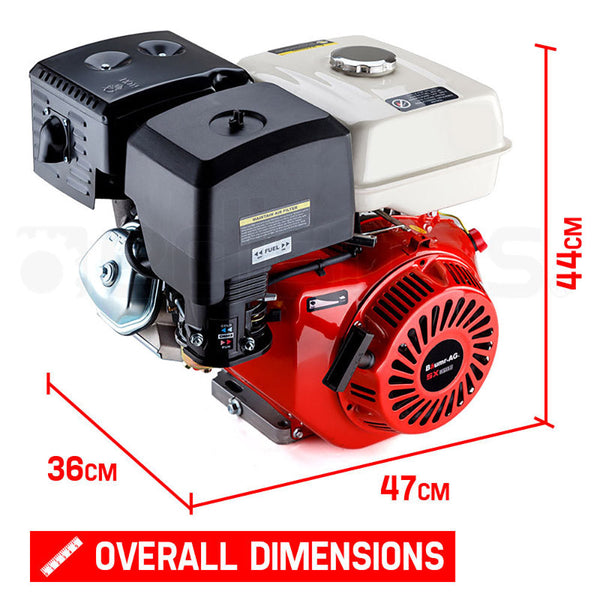 Baumr Ag 13Hp Petrol Stationary Engine 4 Stroke Ohv Motor Horizontal Shaft Recoil Start Multi Purpose Power Tool Engines