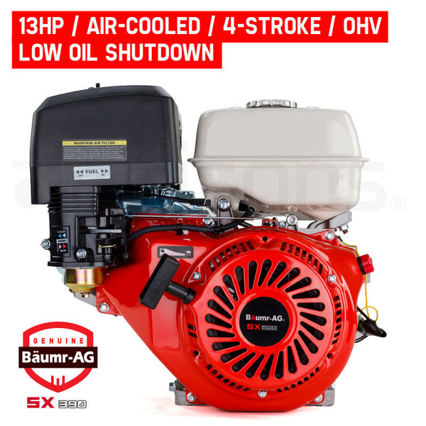 Baumr Ag 13Hp Petrol Stationary Engine 4 Stroke Ohv Motor Horizontal Shaft Recoil Start Multi Purpose Power Tool Engines