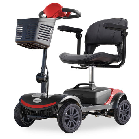 Equipmed Electric Mobility Scooter Portable Folding For Elderly Older Adult Smartrider Black & Red Mobility Scooters