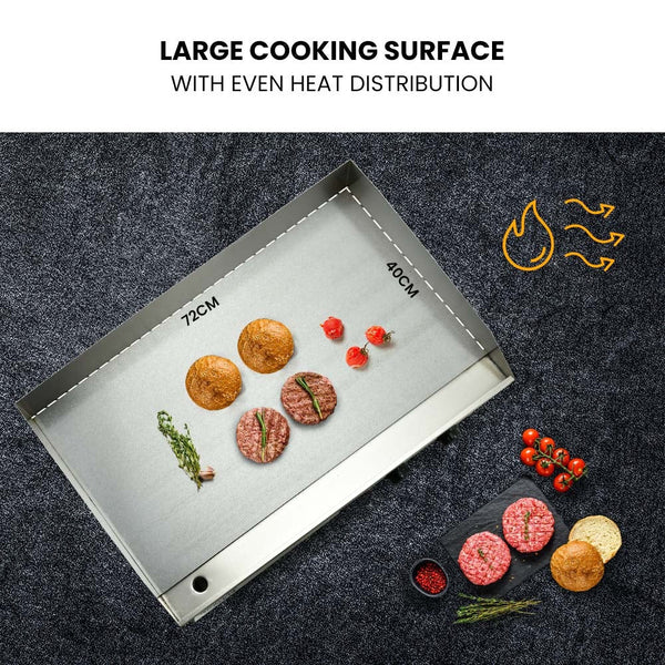 Commercial Electric Griddle Th G05 4400W 73X37cm Flat Cooking Surface Grills & Griddles