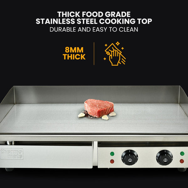 Commercial Electric Griddle Th G05 4400W 73X37cm Flat Cooking Surface Grills & Griddles
