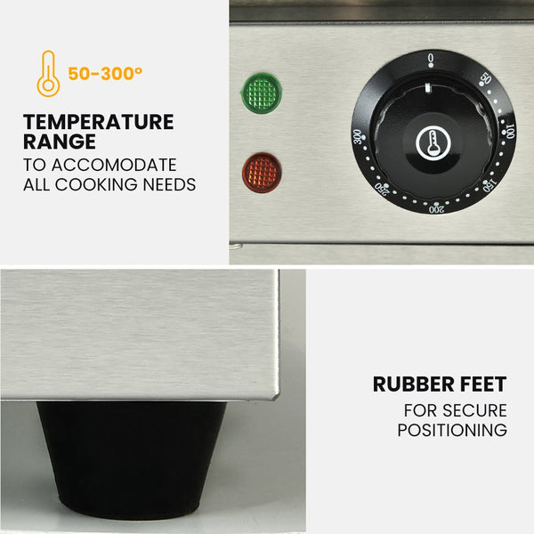 Commercial Electric Griddle Th G05 4400W 73X37cm Flat Cooking Surface Grills & Griddles