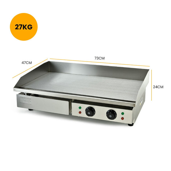 Commercial Electric Griddle Th G05 4400W 73X37cm Flat Cooking Surface Grills & Griddles