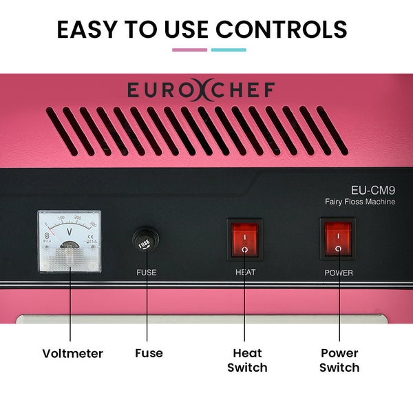 Eurochef 1000W Commercial Cotton Candy Machine Fairy Floss Maker Fairy Floss Machines
