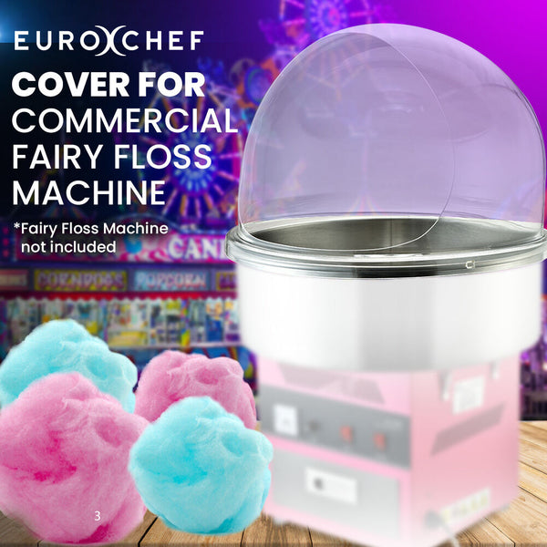 Commercial Fairy Floss Cotton Candy Maker Machine Bubble Cover 52Cm Fairy Floss Machines