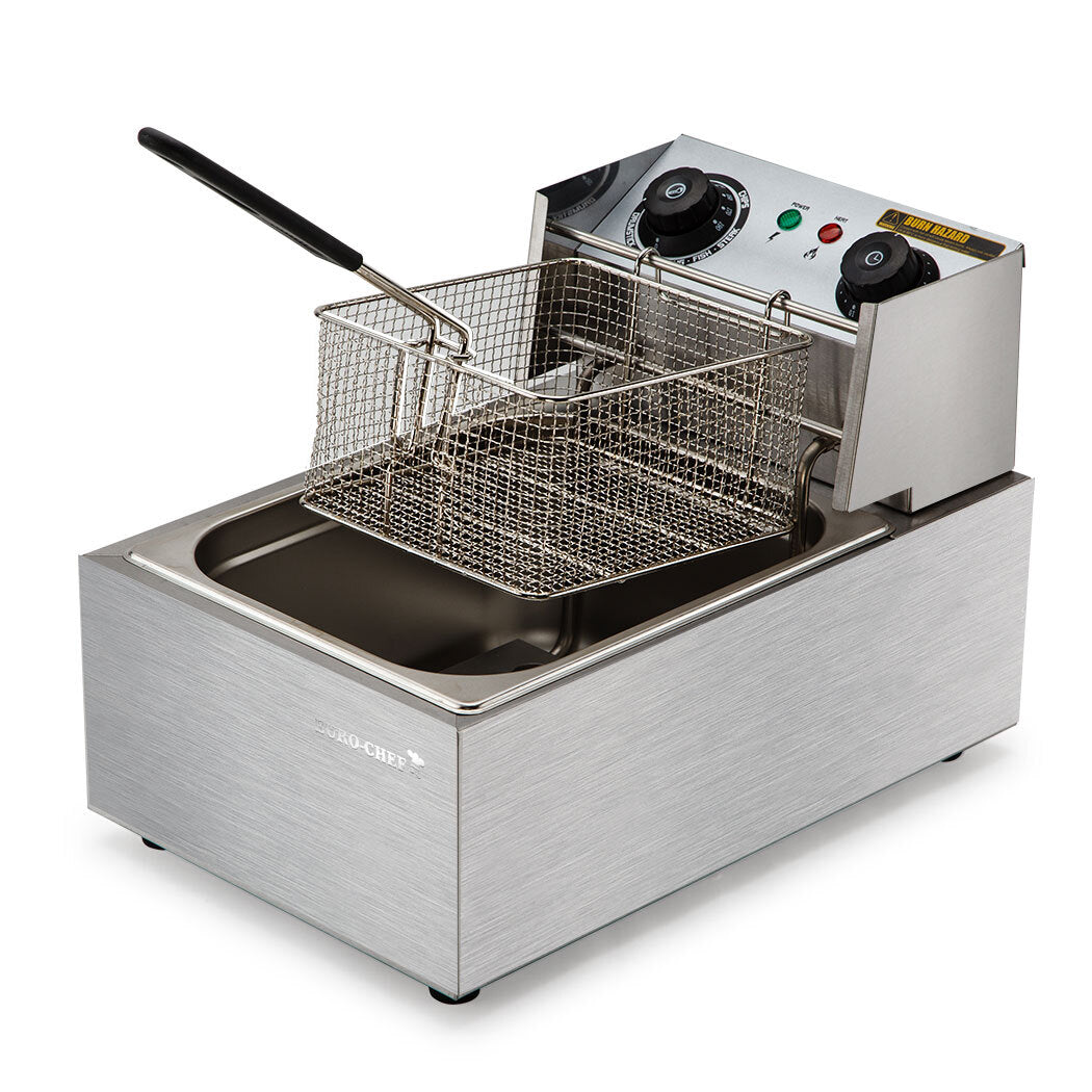 Commercial Electric Deep Fryer Frying Basket Chip Cooker Scoop Deep Fryers