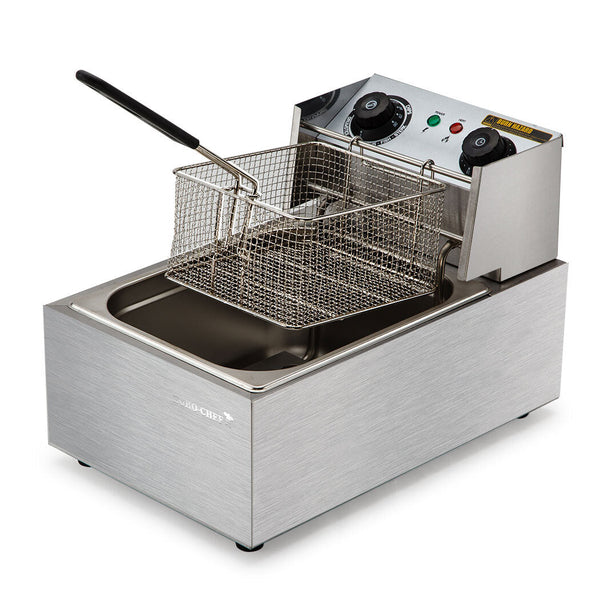 Commercial Electric Deep Fryer Frying Basket Chip Cooker Scoop Deep Fryers