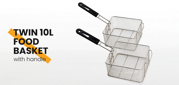 Commercial Electric Deep Fryer Twin Frying Basket Chip Cooker Deep Fryers