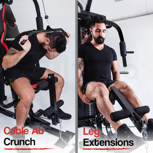 Proflex Home Gym Exercise Machine Fitness Equipment Weight Bench Press Set 148Lbs Weights Benches